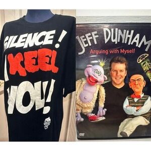 Jeff Dunham t-shirt Men's large "Silence! I keel you!" DVD "Arguing with Myself"